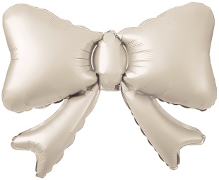 Шар (20''/51 см) Фигура, Бант (надув воздухом), Белый песок, Сатин, 1 шт. в уп.