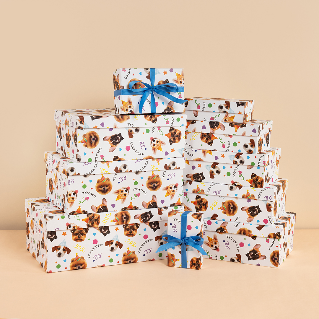 Набор коробок Собачки, 33*20*13 см, 10 шт. в упак. 