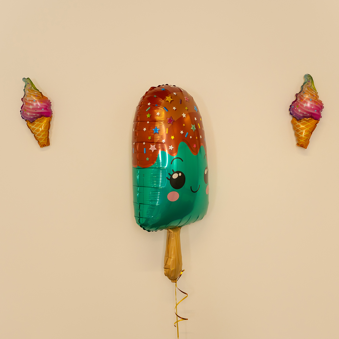 Шар (33''/84 см) Фигура, Счастливое эскимо, Мятный, 1 шт.
