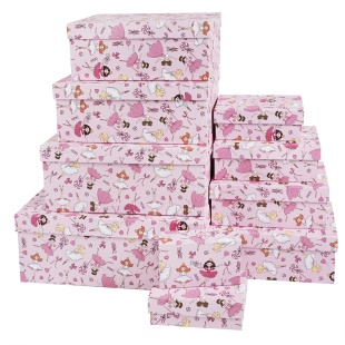 Набор коробок Принцессы - Балерины, 33*20*13 см, 10 шт. в упак. 