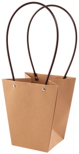 Пакет для цветов, Классик, Бежевый крафт, 20*17*12 см, 1 шт.