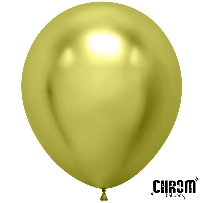 Шар (18''/46 см), Лайм, хром, 10 шт.