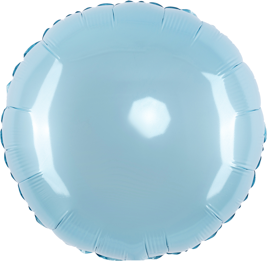 Шар (18''/46 см) Круг, Голубой, Макарунс, 1 шт.