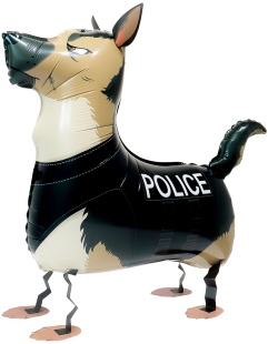 Шар 3D (30''/76 см) Ходячая Фигура, Полицейская овчарка, 1 шт.