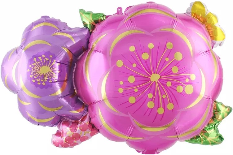 Шар (32''/81 см) Цветок, Розовый, 1 шт.