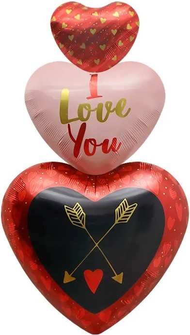 Шар (37''/94 см) Сердце, Признание в любви, 1 шт.