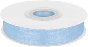 Лента органза (1,2 см*22,85 м) Серебристо-голубой, 1 шт.