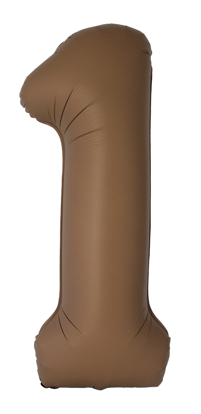 Шар (40''/102 см) Цифра, 1 Slim, Шоколад, Матовый, 1 шт. Шар (40''/102 см) Цифра, 1 Slim, Шоколад, Матовый, 1 шт.