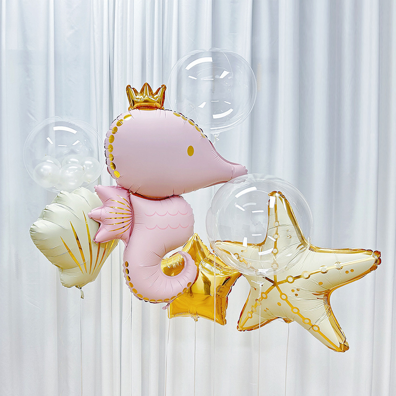 Шар (29''/74 см) Фигура, Морская звезда, Кремовый, Сатин, 1 шт.