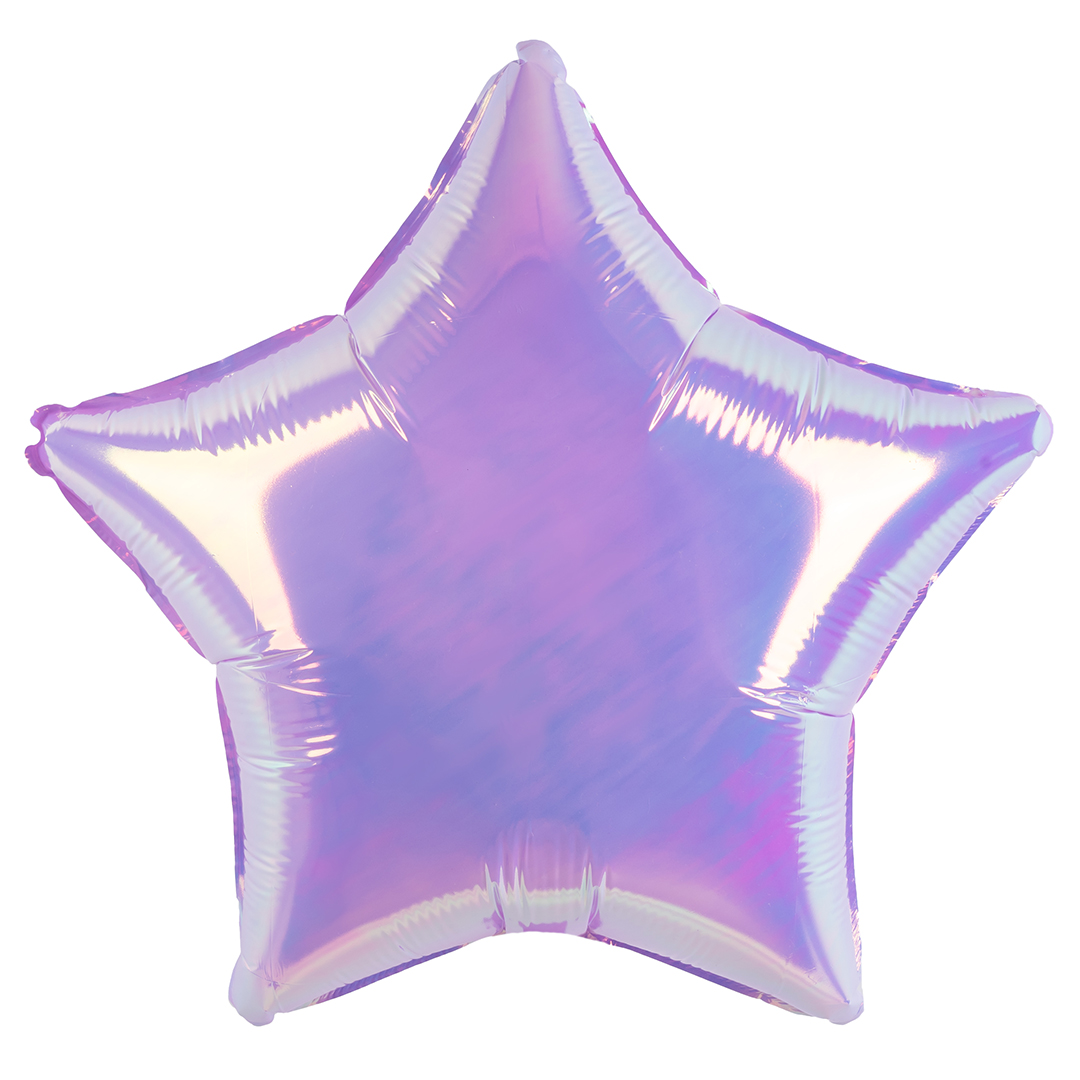 Шар (18''/46 см) Звезда, (надув воздухом), Сиреневый, Хамелеон, 1 шт. в уп.