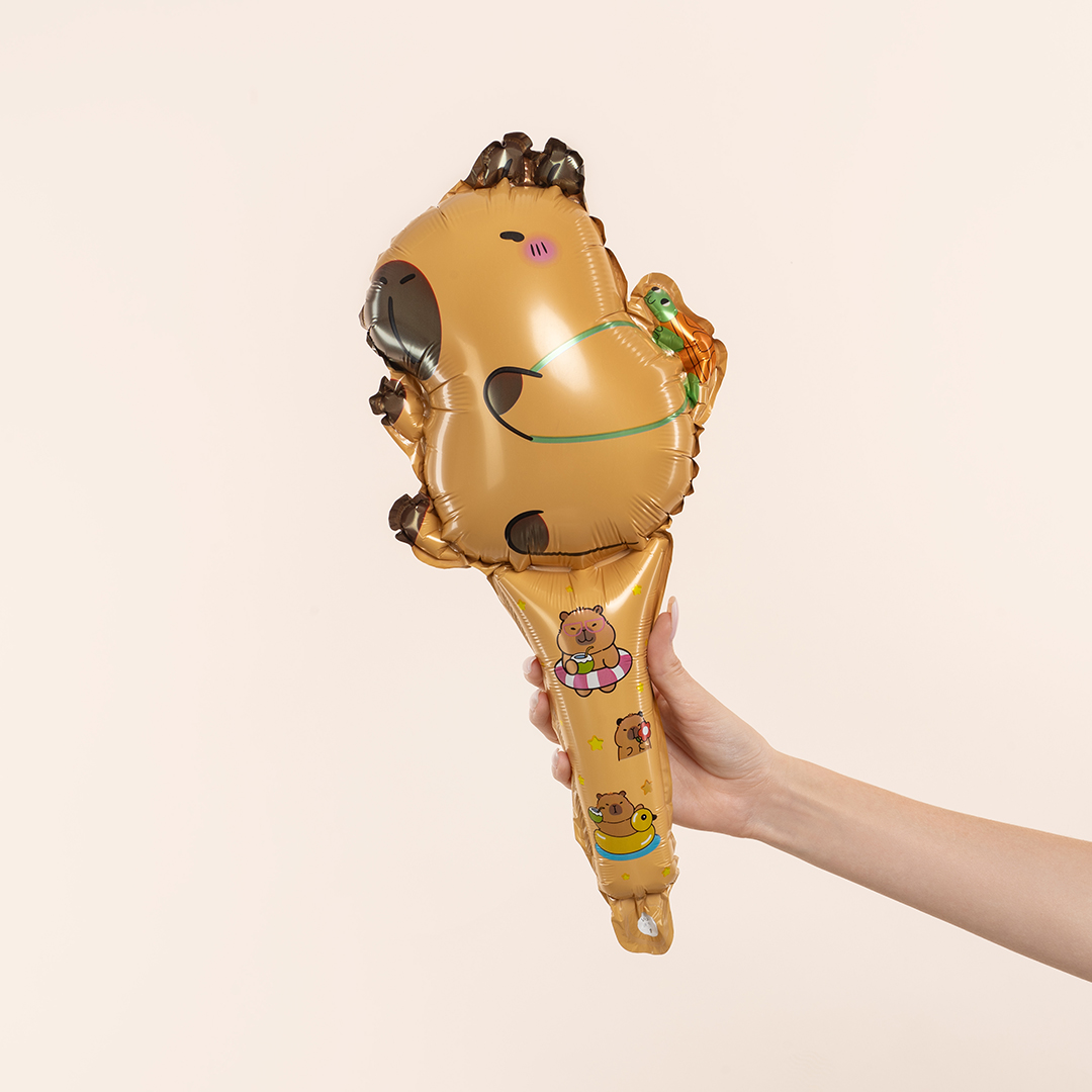 Шар ручной, с клапаном (20''/51 см) Фигура, Капибара с черепашкой, 1 шт.