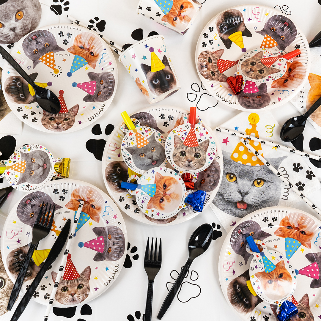 Карнавальные язычки гудки, Котики, 11 см, 6 шт. в упак. 