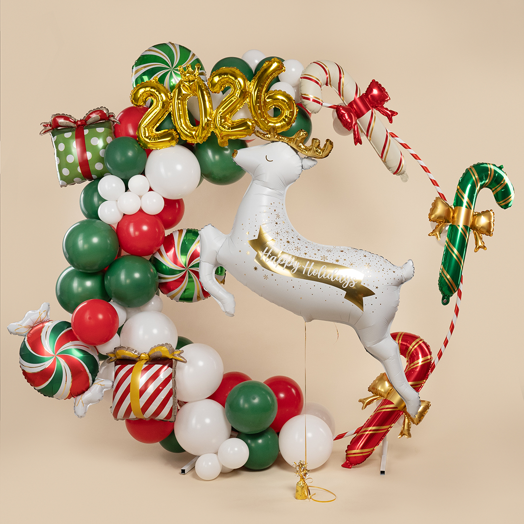Шар (45''/114 см) Фигура, Новогодний олень, 1 шт.