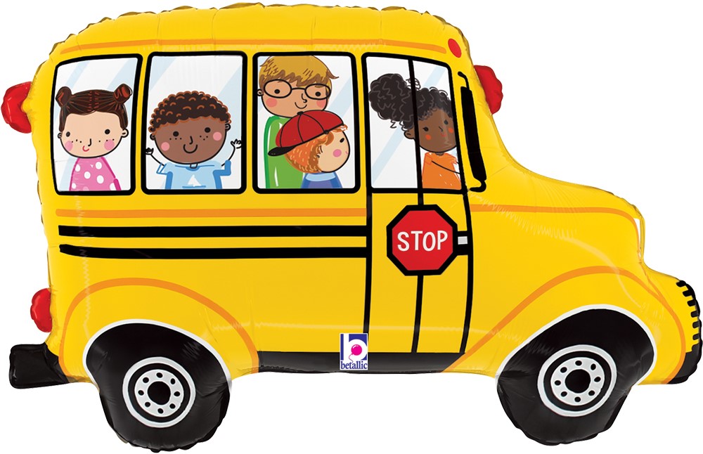 Шар (29''/74 см) Фигура, Школьный автобус, 1 шт.