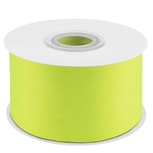 Лента атласная (3,8 см*22,85 м) Зеленый неон, 1 шт.