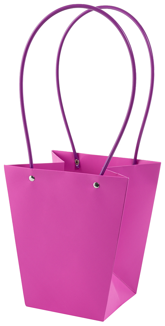 Пакет для цветов, Мастхэв, Фуксия, 20*17*12 см, 1 шт.