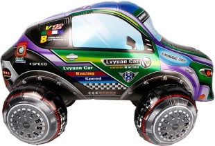 Шар 3D (41''/104 см) Фигура, Джип Ралли-рейд, Фиолетовый, 1 шт. в уп.