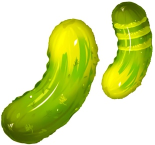 Шар (29''/74 см) Фигура, Соленый огурец, Зеленый, 1 шт.