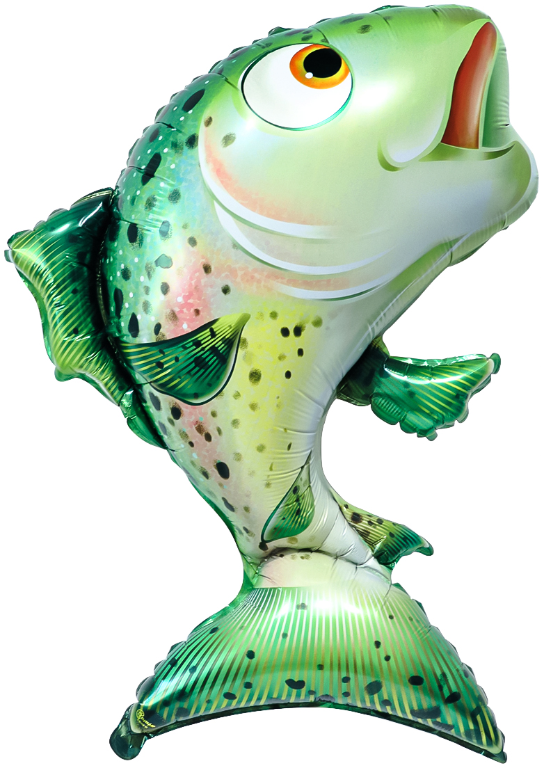 Шар (35''/89 см) Фигура, Рыба Лосось, 1 шт. в уп.