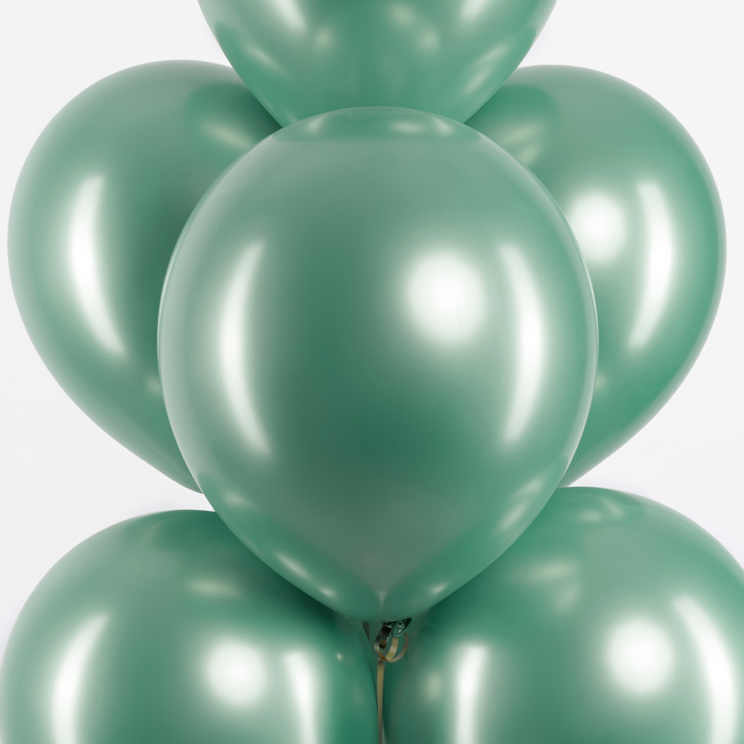 Шар (12''/30 см), Зеленый, хром, 50 шт.