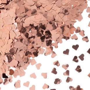 Конфетти фольга Сердце, Розовое Золото, Металлик, 1,5 см, 50 г.