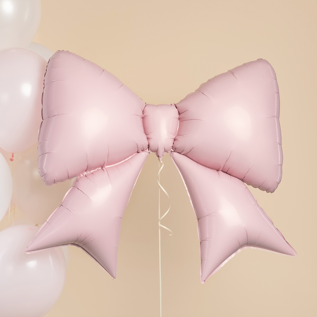 Шар (39''/99 см) Фигура, Бант, Зефирный, 1 шт. в уп.