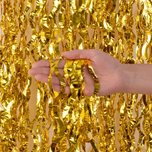 Занавес Волна, Золото, Металлик, 100*200 см, 1 шт.