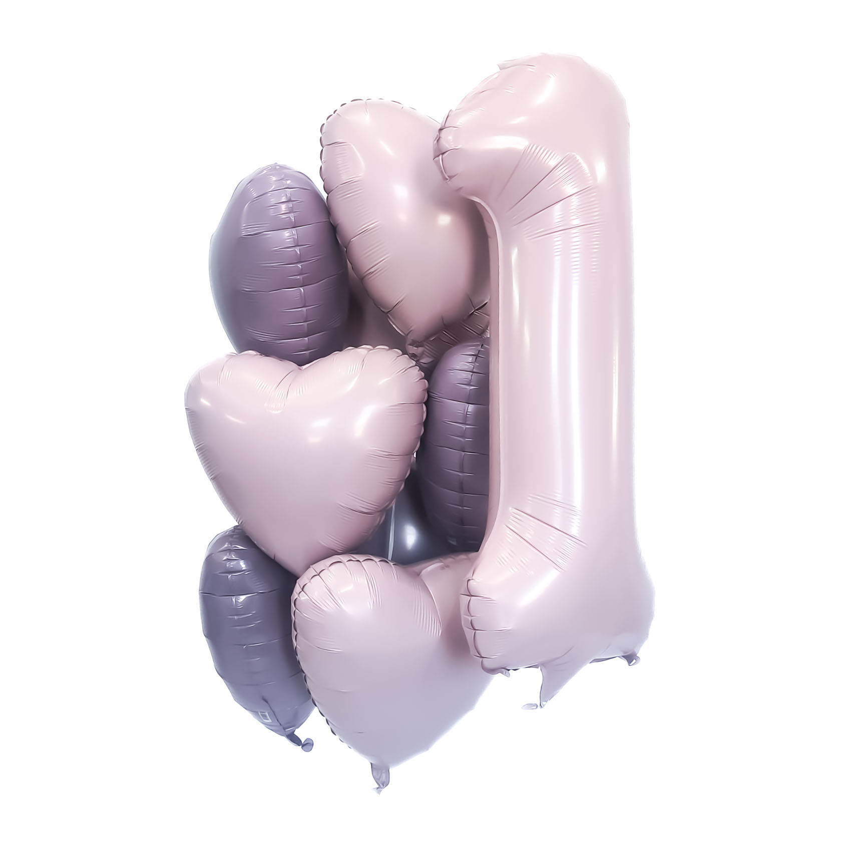 Шар (19''/48 см) Сердце, Орхидея, 1 шт.