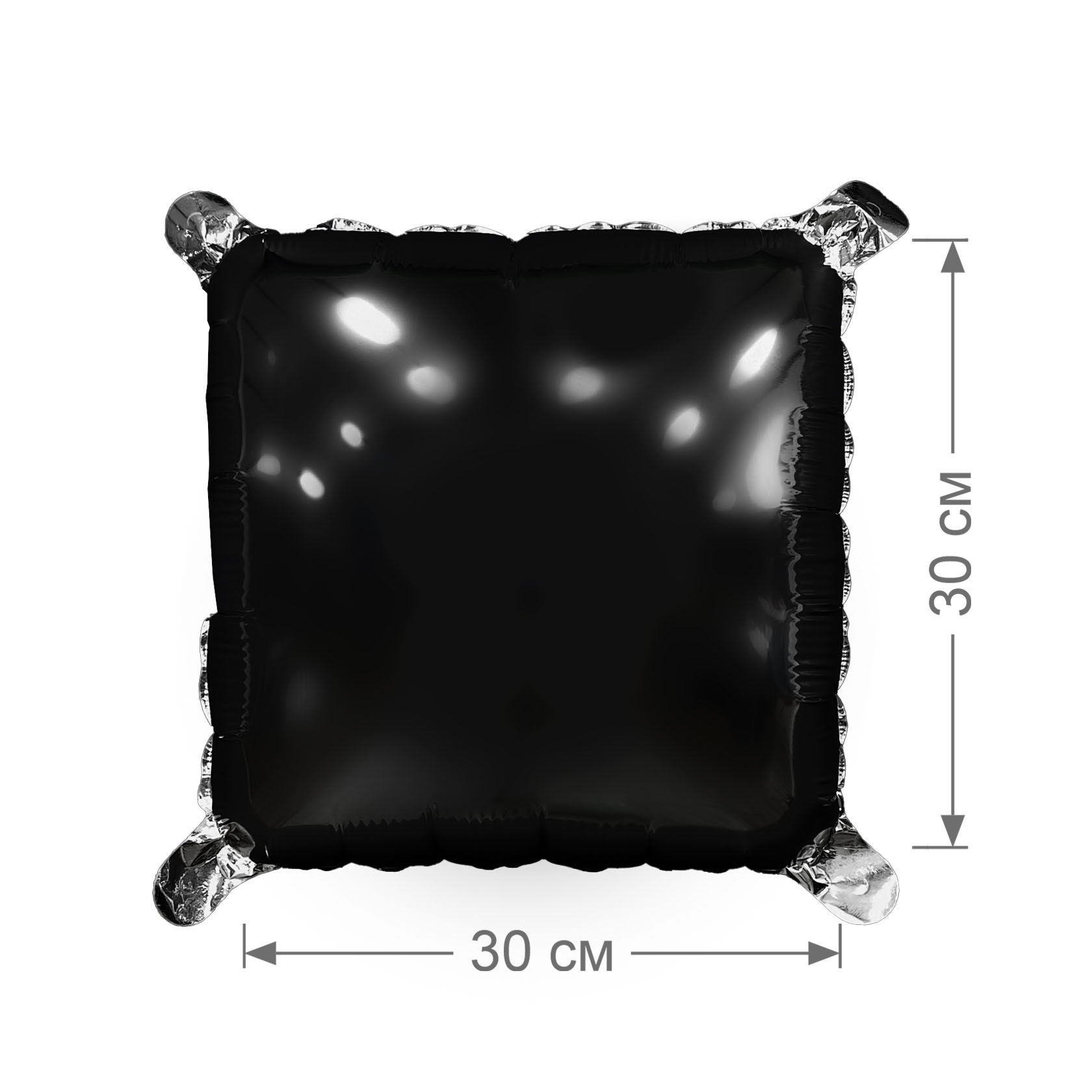 Шар (16''/41 см) Мини-Блок, Черный блеск, 1 шт.