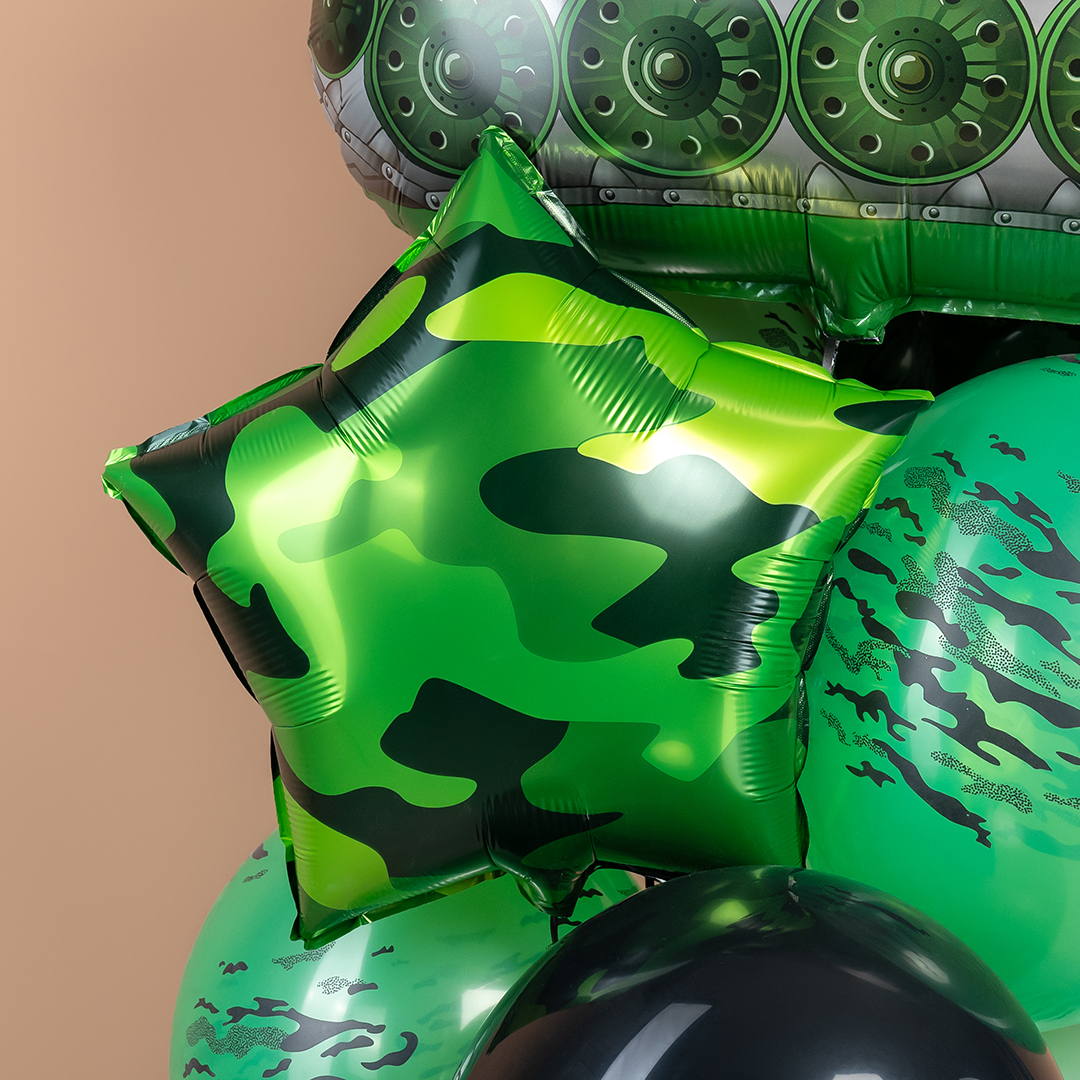 Шар (18''/46 см) Звезда, Камуфляж, 1 шт.