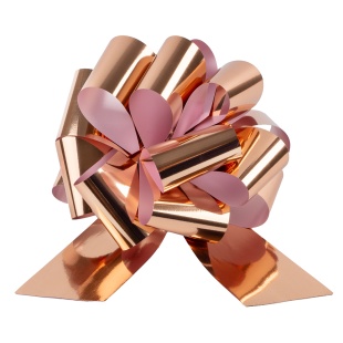 Бант Шар, Розовое Золото, Металлик, 21 см, 1 шт. в упак. 