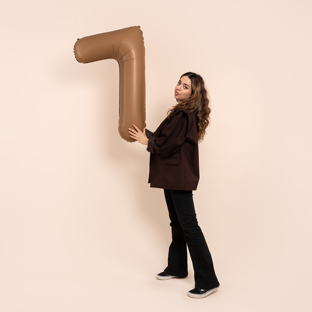 Шар (40''/102 см) Цифра, 7 Slim, Шоколад, Матовый, 1 шт. Шар (40''/102 см) Цифра, 7 Slim, Шоколад, Матовый, 1 шт.