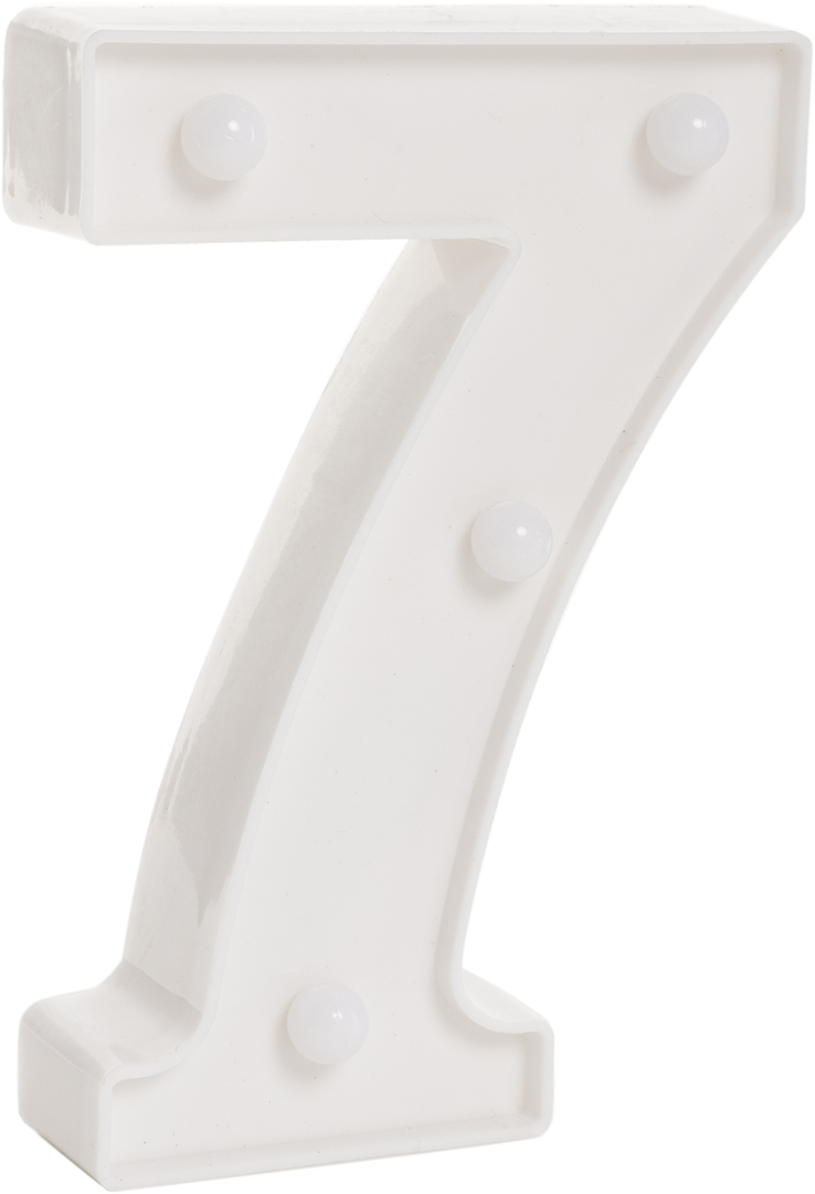 Световая фигура Цифра, 7, 16 см. Белый, 1 шт.