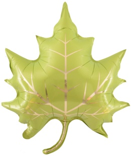 Шар (28''/71 см) Фигура, Кленовый лист, Зеленый, 1 шт.