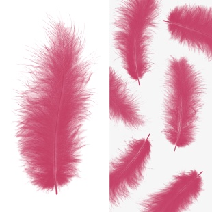 Перья, Премиум, Коралловый, 12-15 см, 30 шт.