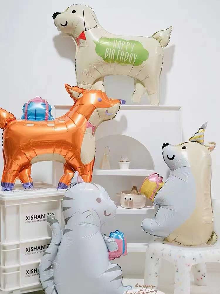 Шар (30''/76 см) Фигура, Щенок на День Рождения, 1 шт.