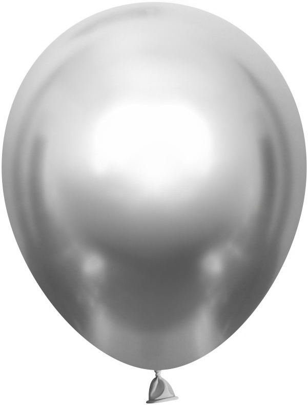 Шар (12''/30 см), Серебро, хром, 50 шт.