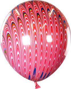 Шар (18''/46 см), Павлин, Красный, агат, 1 шт.