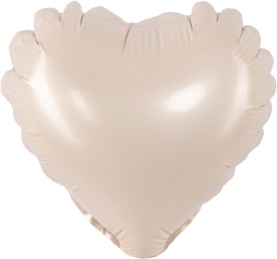 Шар с клапаном (5''/13 см) Микро-сердце, Карамель, Сатин, 1 шт.