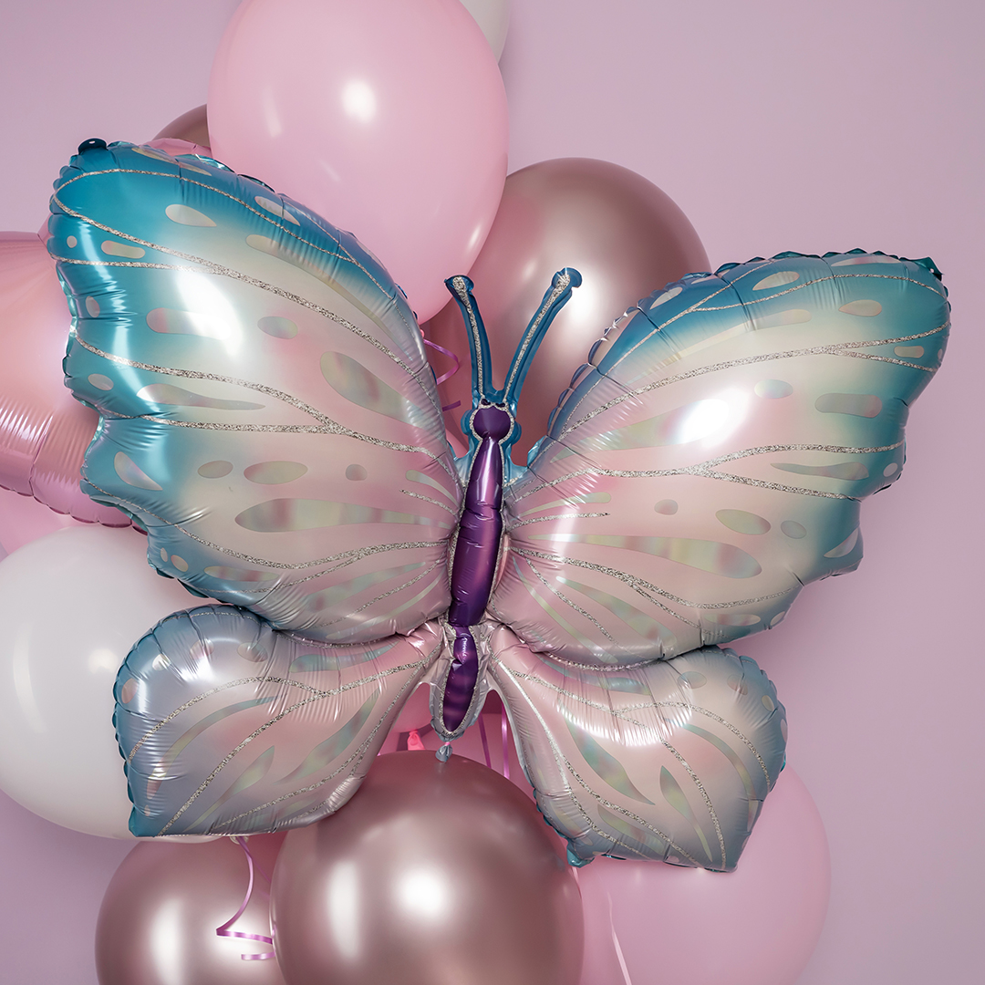 Шар (40''/102 см) Фигура, Воздушная бабочка, Градиент, 1 шт. в уп.