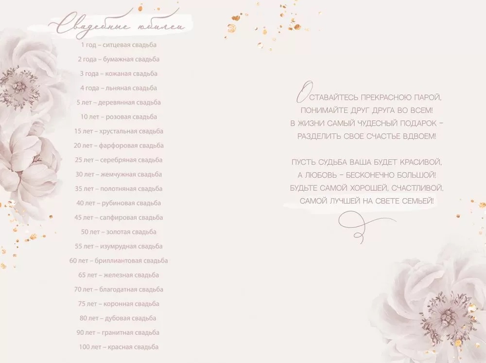 Открытка, С Годовщиной Свадьбы!, Металлик, 12*18 см, 1 шт.