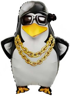 Шар (26''/66 см) Фигура, Крутой пингвин, 1 шт.