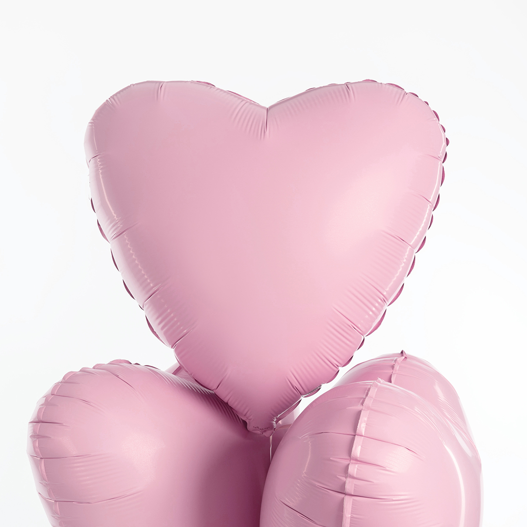 Шар (19''/48 см) Сердце, Мистик, Фламинго, Сатин, 1 шт.