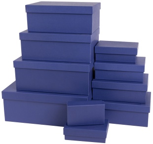 Набор коробок Темно-синий, 30*20*13 см, 10 шт. в упак. 