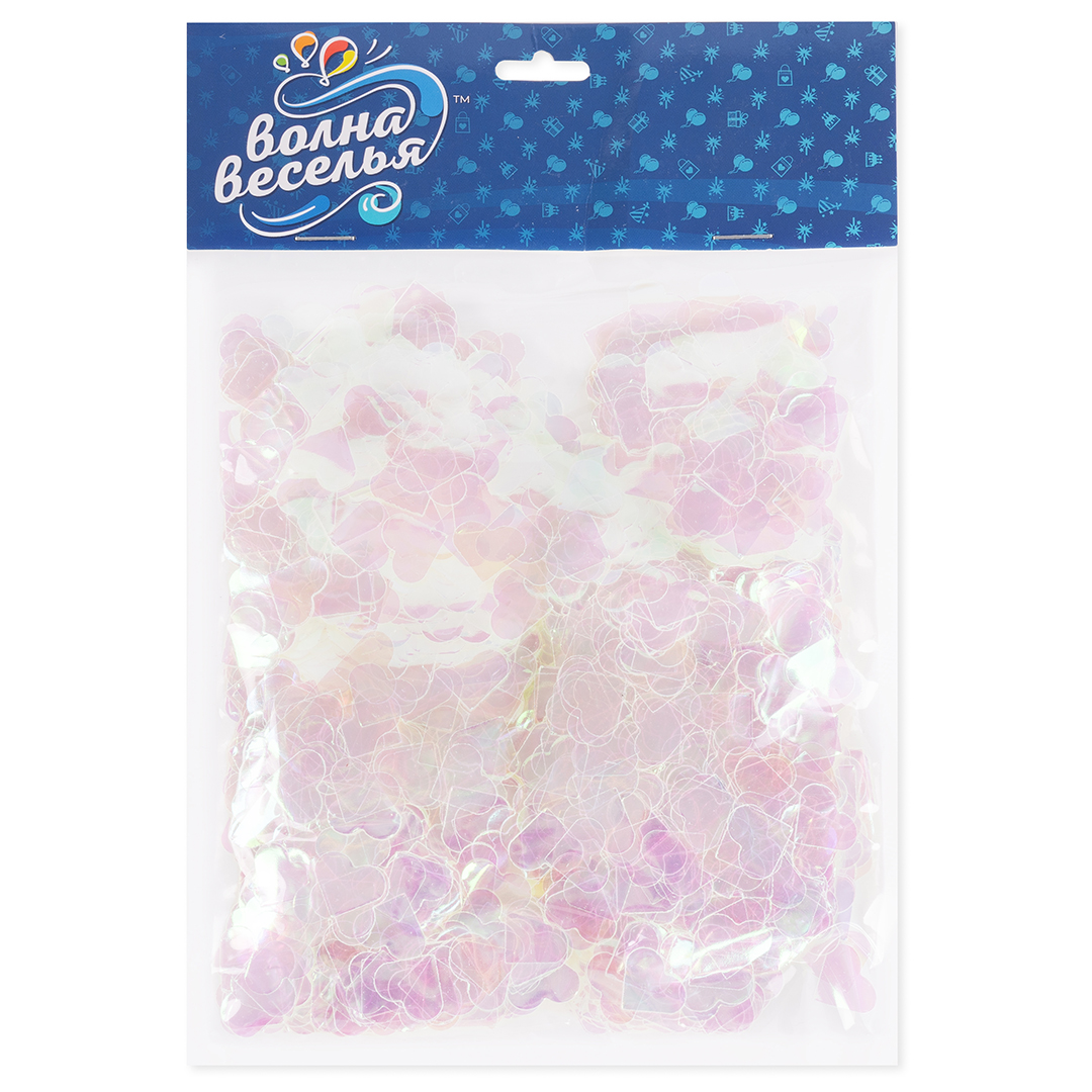 Конфетти фольга Сердце, Перламутр, Хамелеон, 1,5 см, 50 г.