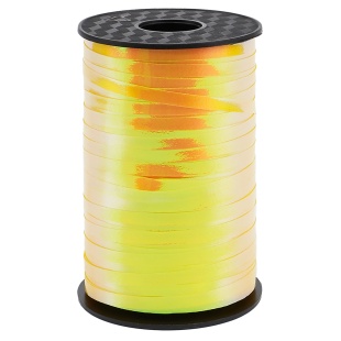 Лента полипропиленовая (0,5 см*250 м) Северное сияние, Желтый, Хамелеон, 1 шт.