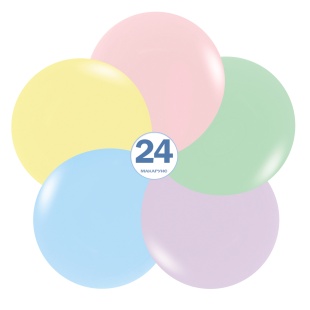 Шар (24''/61 см), Ассорти, макарунс, 10 шт.