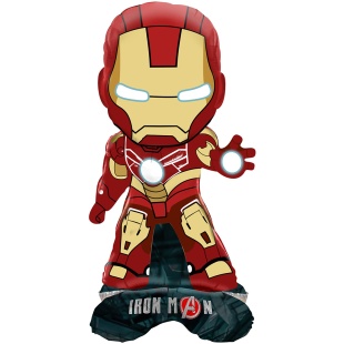 Шар 3D (23''/58 см) Фигура на подставке, Железный человек, 1 шт. в уп.
