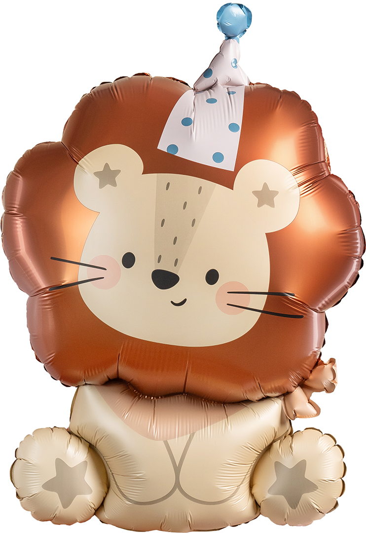 Шар (33''/84 см) Фигура, Львенок в колпачке, 1 шт.