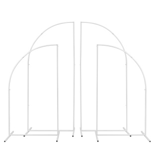 Набор полуарок для шаров, металл, 0,8*0,5*1,9 м, 0,8*0,5*1,5 м, Белый, 4 шт.